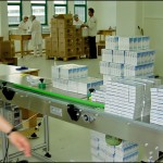 Konsis konveyör ilaç kutusu seri markalama inkjet konveyör sistemi..